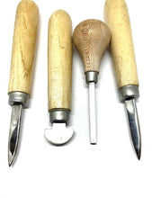Set of 4 Stone Setting Tools — Burnisher Tool, Bezel Roller & Bezel Pusher for Jewellery Making