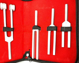 5-Piece Medical Tuning Fork Set — Chakra & Neuro Testing, Aluminum, CE Marked