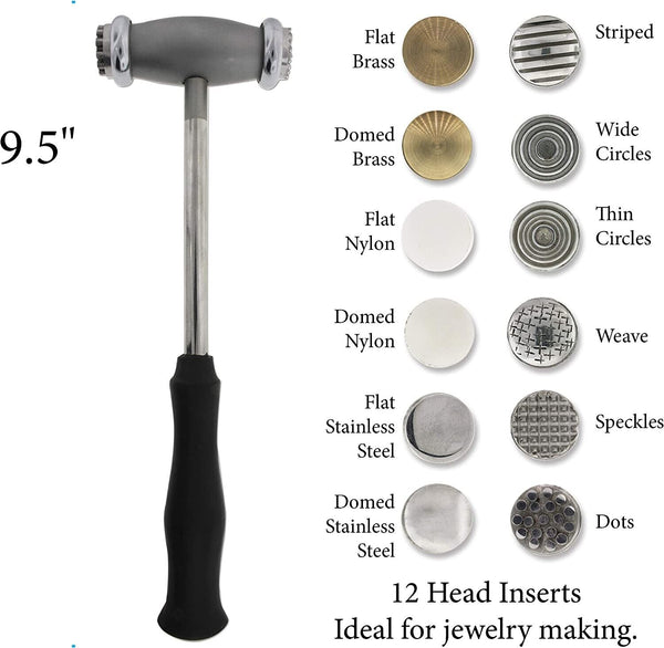 Interchangeable Texturing Hammer — 12 Faces | ToolshubUK – Toolshubuk