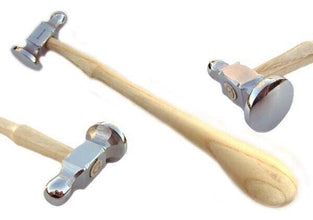 Professional Domed Face Chasing Hammer (30 mm) — Repoussé Metal Jewellery Hammer (10.5 inches)