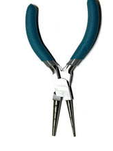 Pair of pliers with blue handles on a white background