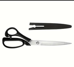 Professional tailor scissors featuring sharp stainless steel blades for precise fabric cutting, sewing, tailoring, and dressmaking tasks.